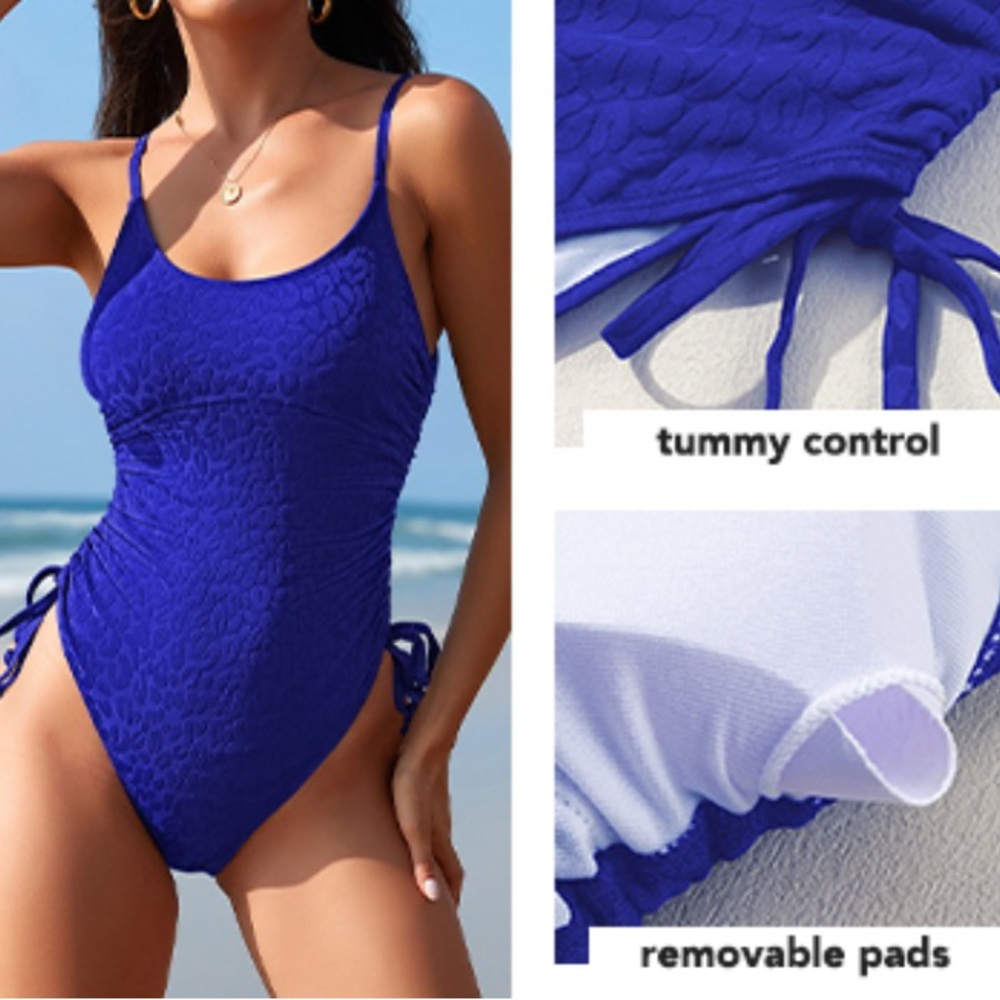 **NEW 👙 Chic Royal Blue Women's One-Piece Swimsuit